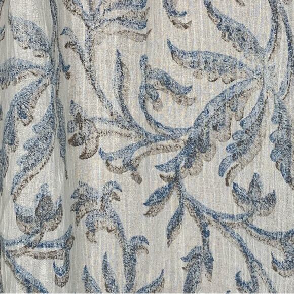 Lovestitch Halter Top Floral Print Size M Bohemian Green & Beige Stitching Trim - Picture 9 of 14